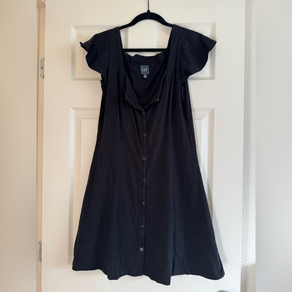 GAP Black Button-Down Dress